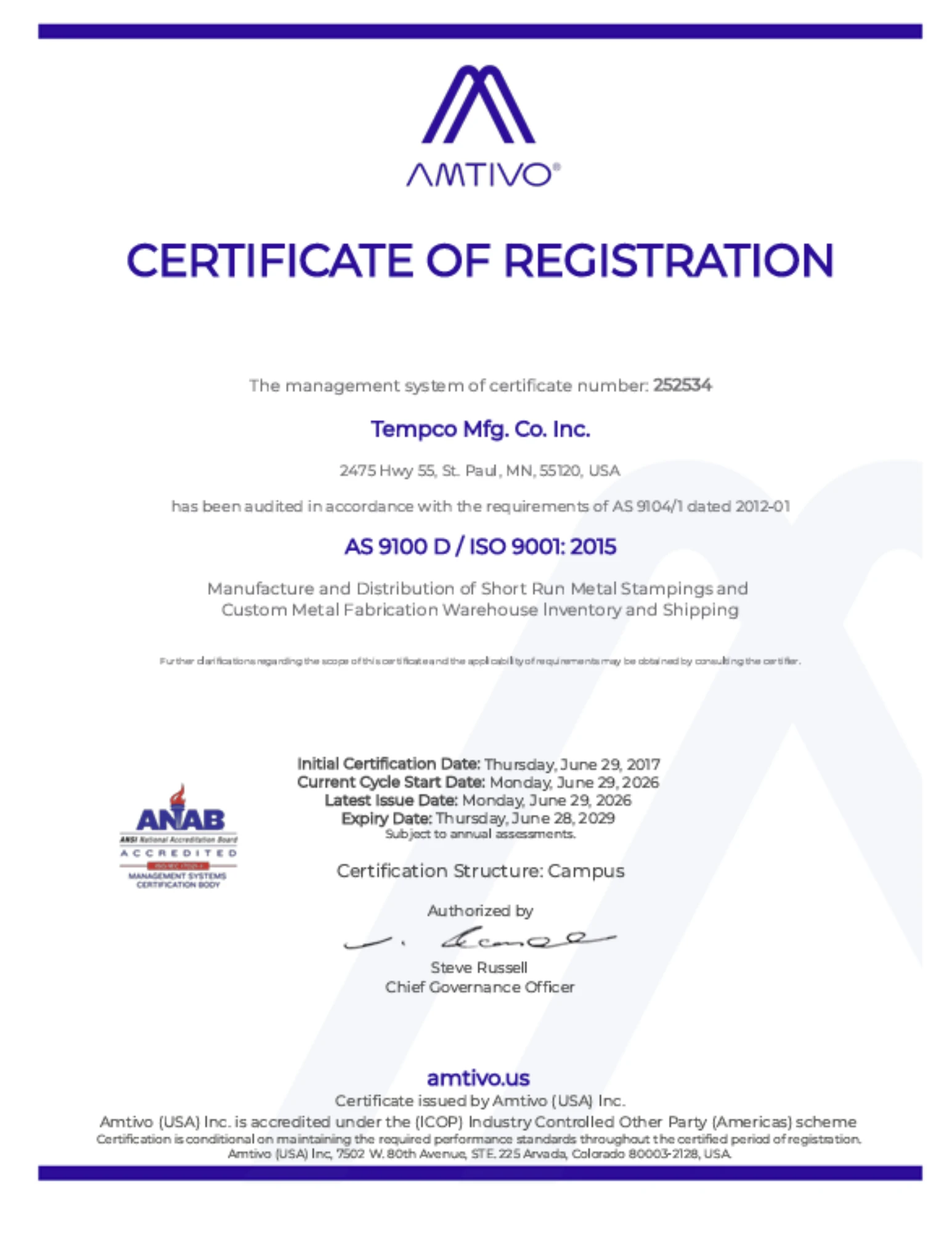 Iso 9001:2015 certification